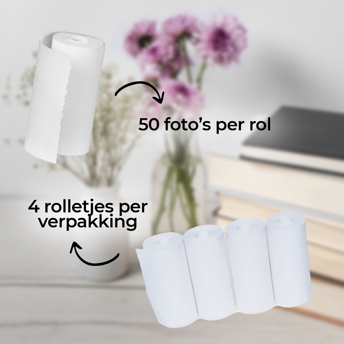 Denver Papierrollen (57 x 30 mm) voor Kindercamera met Printer en Pocket Printer 4 Stuks - PP40 - Wit — afbeelding 2