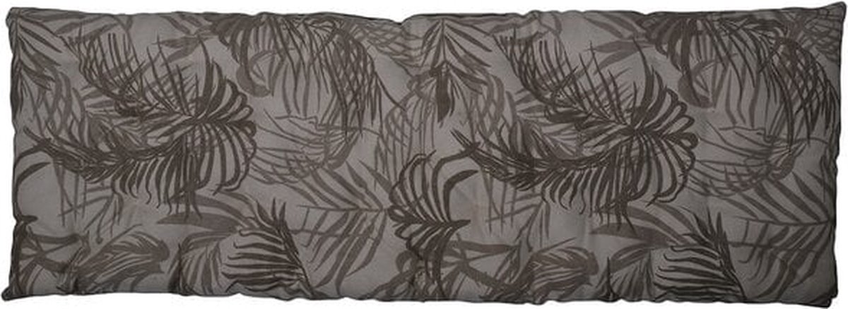 Linen & More Palm Leaf Grijs Bench Mattress | 120 X 40 | Sierkussen Voor Woonkamer Of Slaapkamer