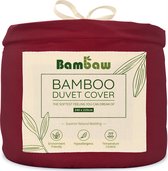 Housse de couette en Bamboe | 240 x 200 cm| Ultra doux | Bourgogne| Housse de couette Eco | Beddengoed de Luxe en Bamboe | Housse de couette hypoallergénique | Housse de couette Puur Bamboe lyocell | Tissu Ultra respirant | Bambaw