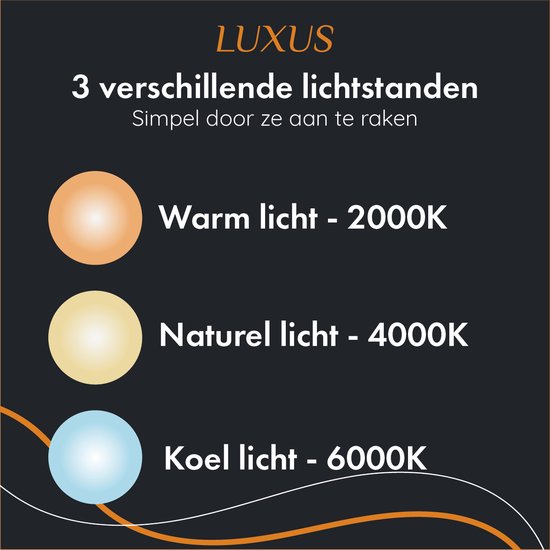 Luxus Draadloze Tafellamp Oplaadbaar - Chloé - Goud - 21cm - Decoratieve tafellamp - Tafellamp slaapkamer - Bureaulamp - LED - Touch - Dimbaar - Draadloos - Oplaadbaar