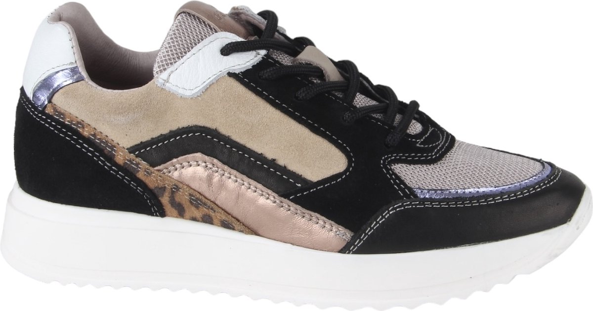 Giga Shoes - G4300 - Lage schoenenMeisjesKindersneakers - Kleur: Zwart - Maat: 36