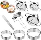 Bol.com Ravioli Dumplingmaker - roestvrij staal - 8 stuks - ravioli uitsteekvormpjes - keuken gereedschap aanbieding