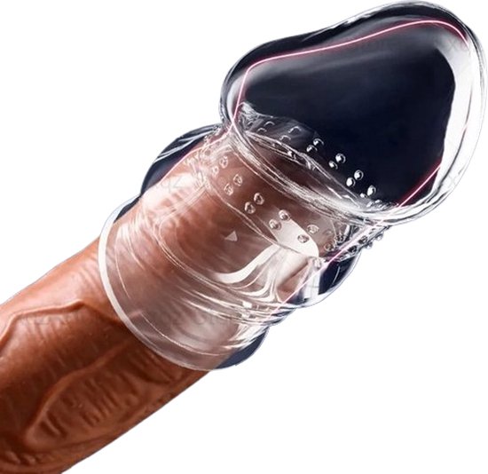 Foto: Eikel sleeve transparant penis verlenger mini penis mouw korte penis sleeve goede kwaliteit langdurig gebruik extra genot condoom