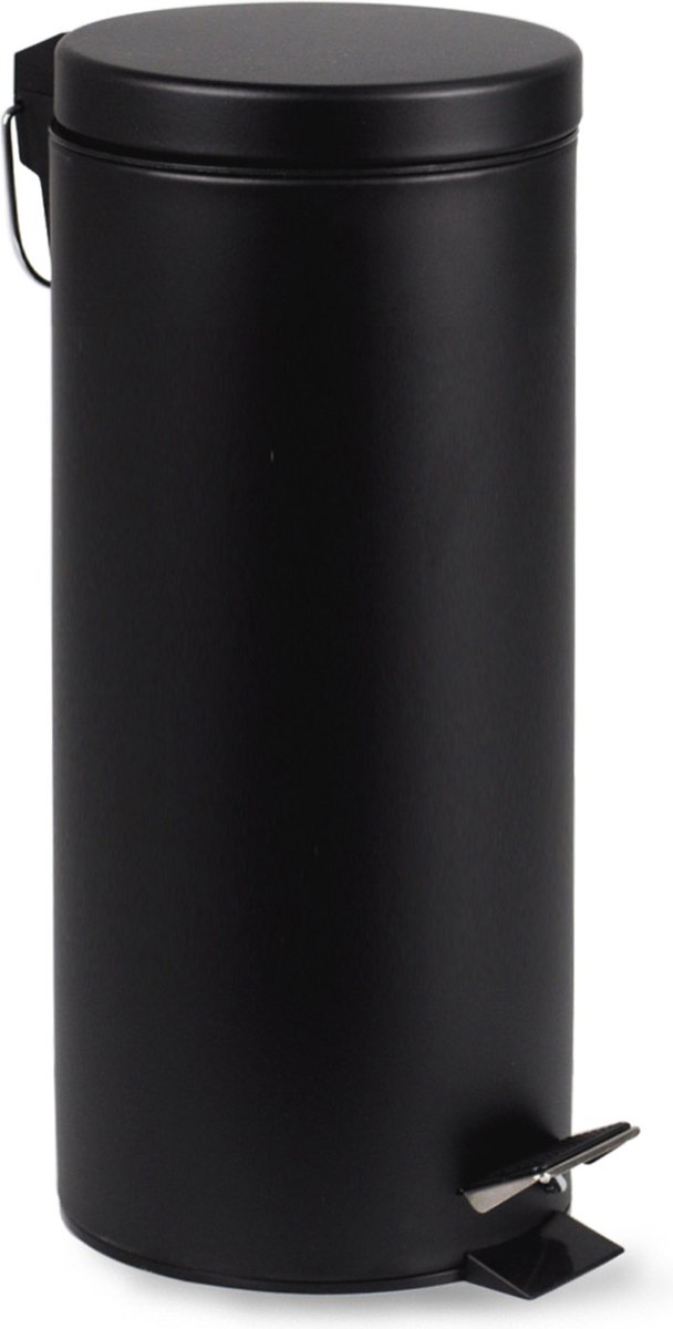 Afvalbak brasq pedaalemmer 30 liter zwart