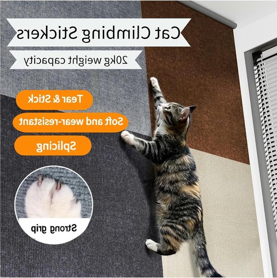 Krabmat Kat Zelfklevend Sisal - Op Maat Knipbaar Meubelbeschermer