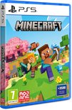 Minecraft game cover met Alex, Steve en andere personages in een kleurrijke, blokkerige wereld.
