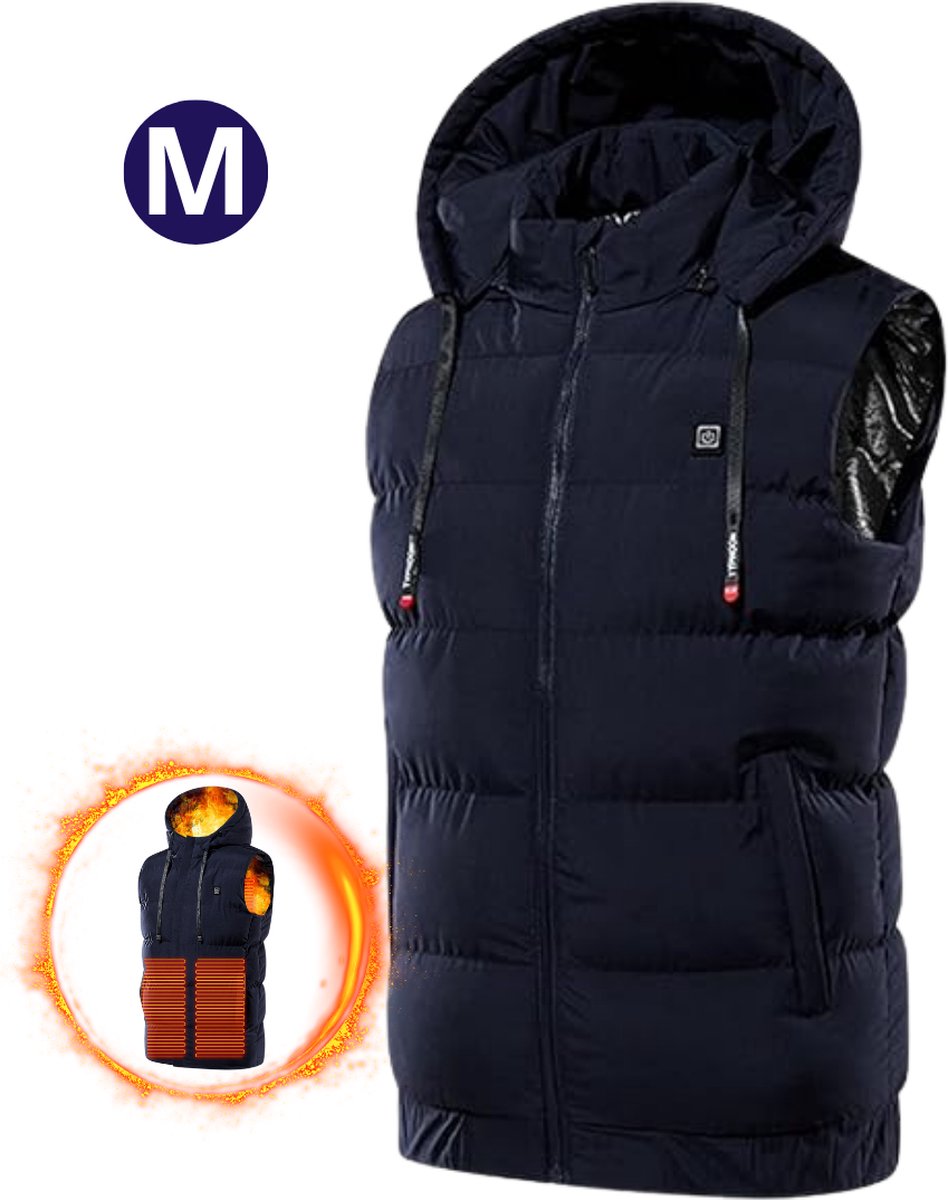 Bovista Verwarmde Bodywarmer Heated Vest Elektrische Bodywarmer Water Afstotend Comfortabel Oplaadbaar Blauw