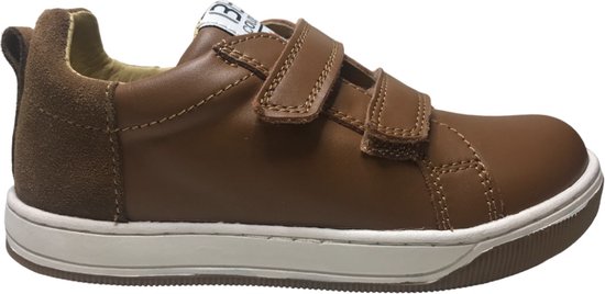 Naturino - Caleb - Mt 24 - Baskets velcro en cuir uni - Marron