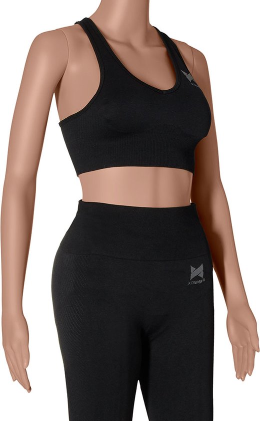 Foto: Xtreme sportset dames short top zwart m sport short dames sportkleding dames sportbroek dames sport top dames sportshirt dames