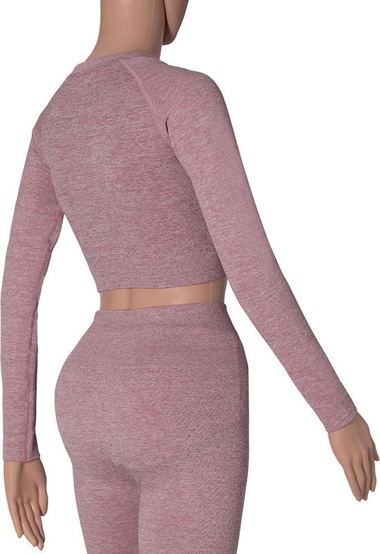 Xtreme - Ensemble de sport femme - Leggings/Crop Top - Rose - S - Leggings de sport - Crop top de Sport