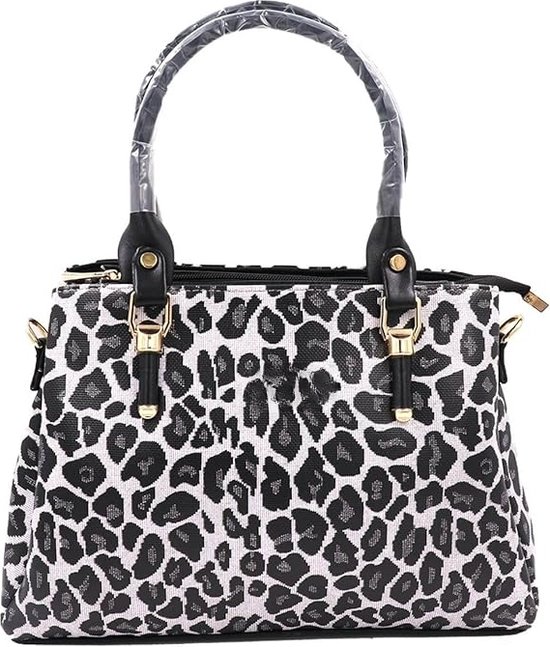 Black n White Cheetah druk jezelf uit met onze bakken tote bag