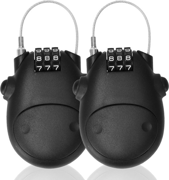 Snowboardslot en Skislot 2 stuks - Stalen Cijferslot - Ultieme Beveiliging kabel lengte van 80 cm lange staalkabel