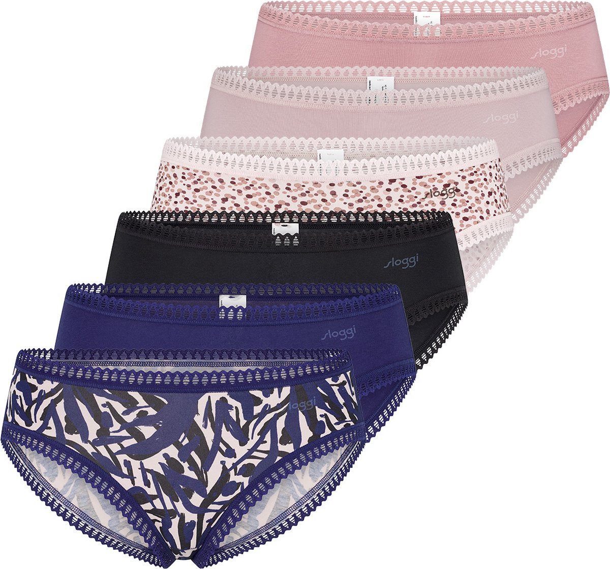 sloggi Dames hipster slip 6 pack GO Crush