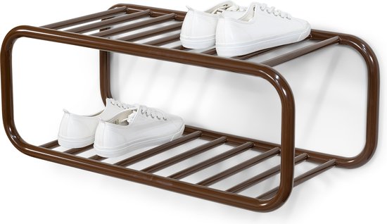 Spinder Design schoenenrek Retro Schoenenrek - Chocolate Brown - 4 paar schoenen - Staal