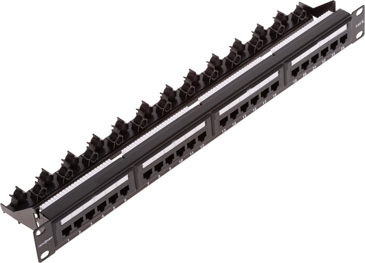 RackMatic - Patchpaneel 24 x RJ45 UTP cat.6 1 GB Ethernet