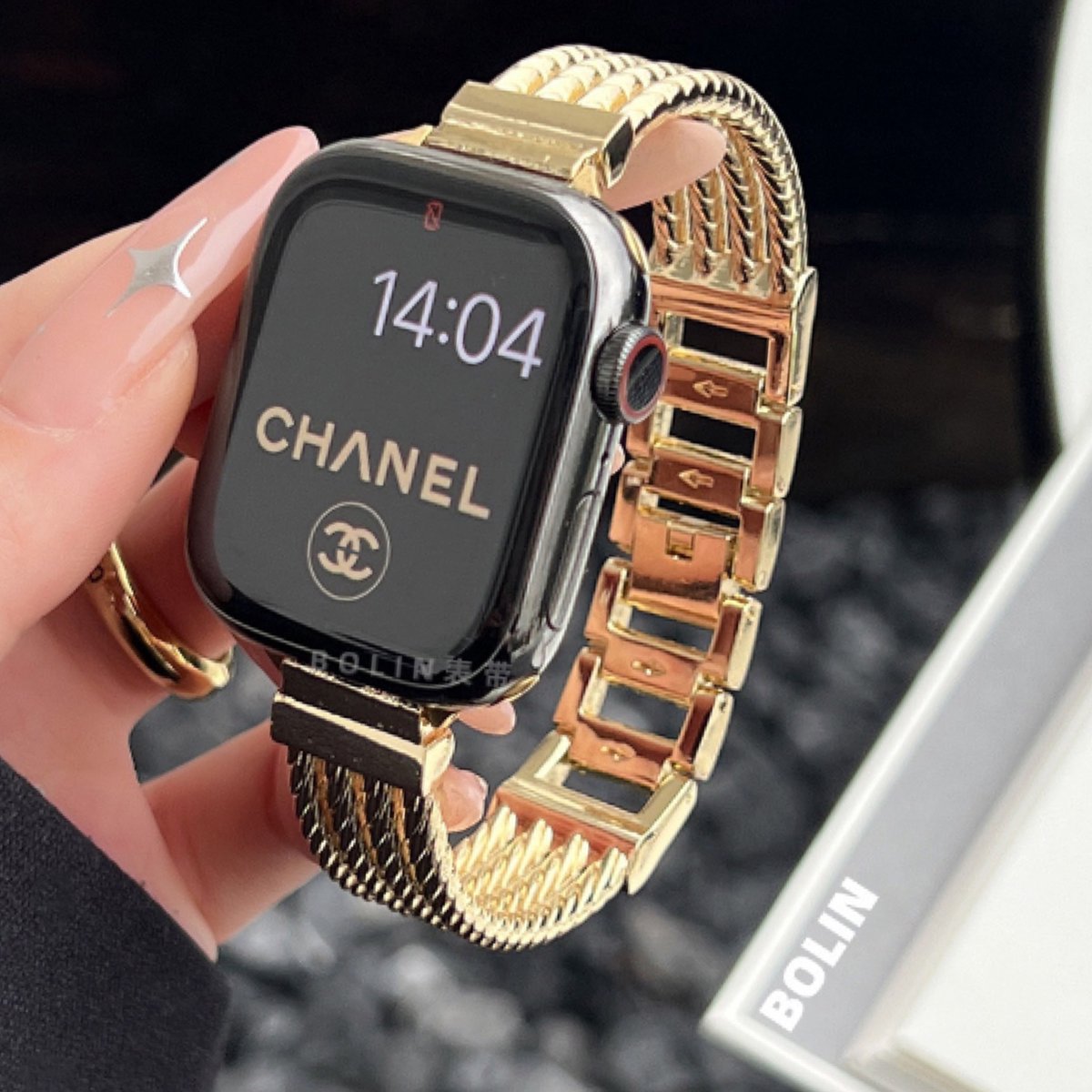 Luxe Applewatch horlogebandje van hoogwaardig metaal- 38-40-41 mm- verstelbare sluiting