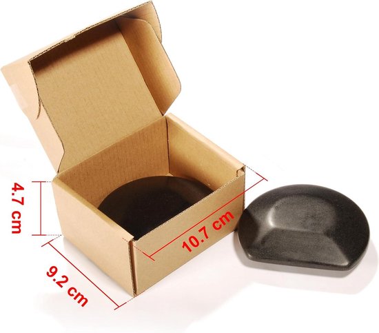 Ensemble de pierres chaudes en pierre de balsal 3/4 rondes, outil de massage, paquet de 2 pierres 100% naturelles - pierres de massage