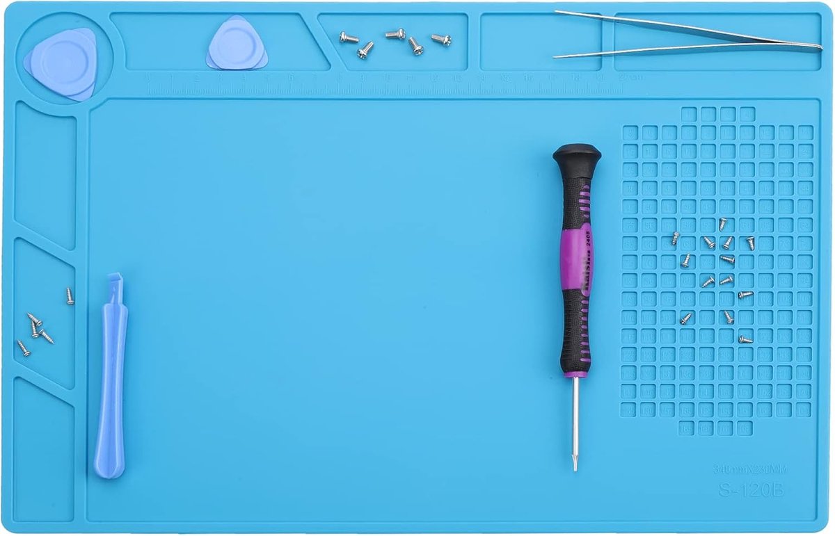 Siliconen Reparatiemat: Hittebestendig En Antistatisch Voor Elektronica - Perfect Voor Horloges En Laptops (340 x 230 mm)