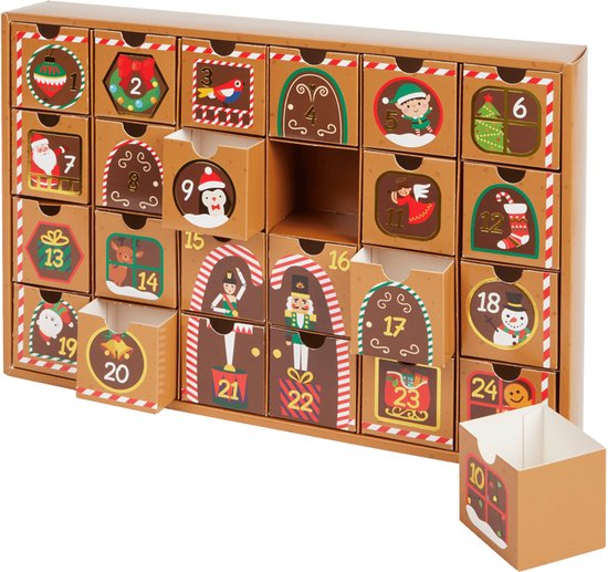 Adventskalender om te vullen - 24 Vakjes - Kerst - Notenkraker - Aftellen naar Kerstmis - Vul je eigen adventskalender