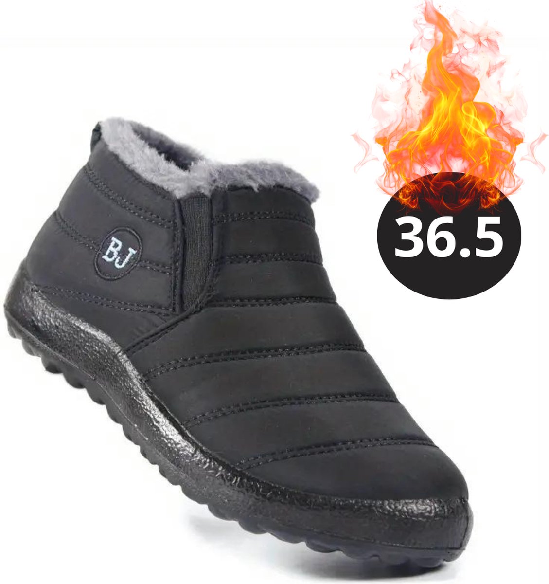 Nivard Snowboots Sneeuwschoenen Sneeuwboots Dames Wintersport Ski Skischoenen – 36.5 Laag Zwart