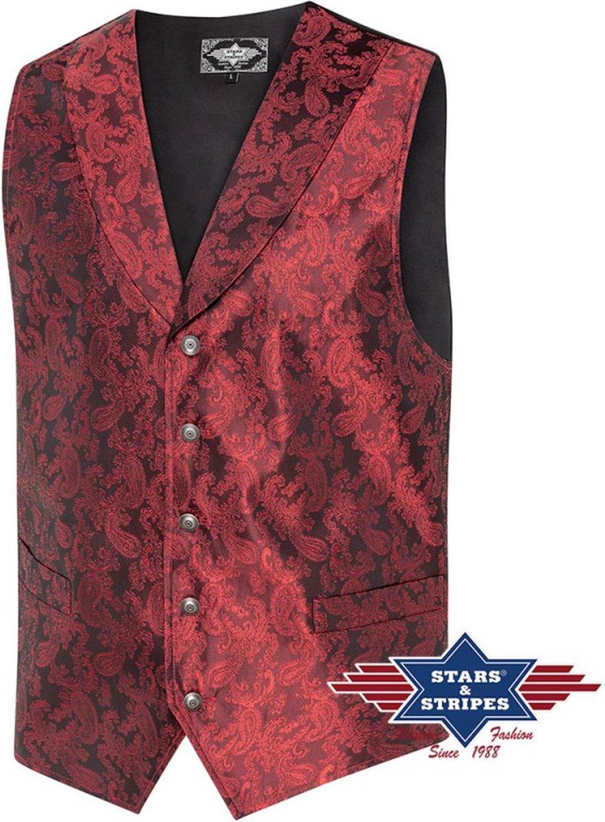 Stars & Stripes - Old Western Style Vest King - Maat M