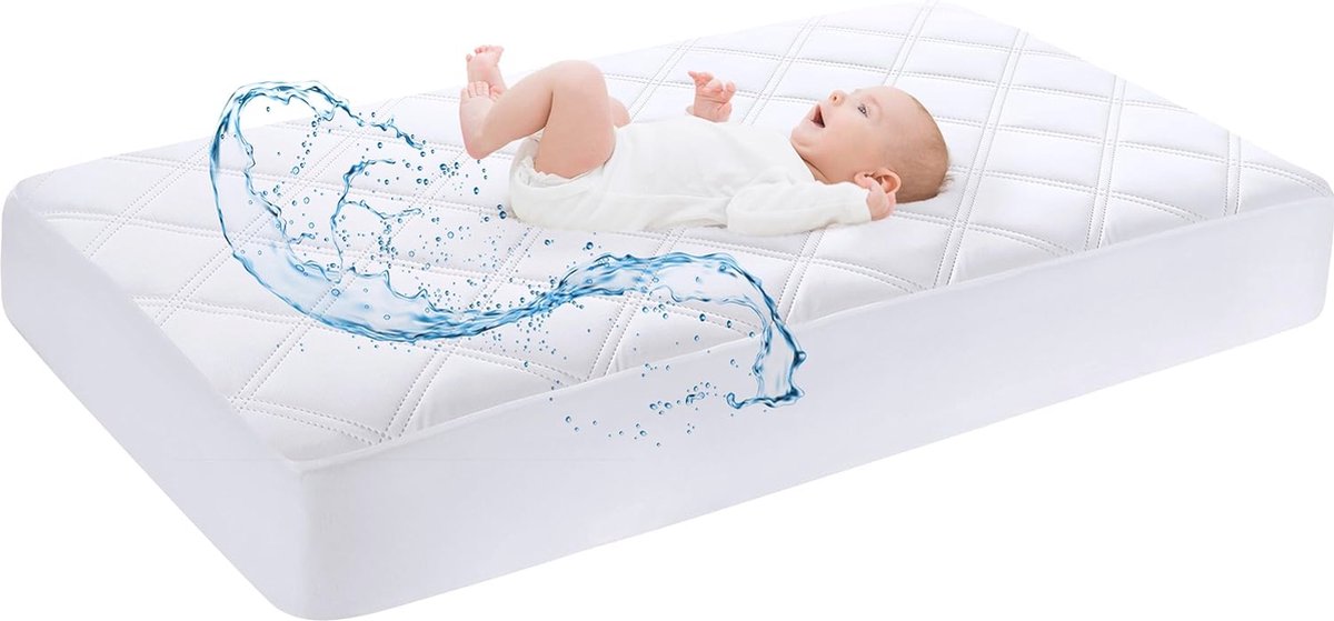 Waterdicht hoeslaken 70 x 140 cm - Ademend matrasbeschermer voor baby's - Hygiënische bescherming