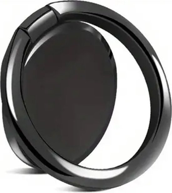 Ring Houder Draaibaar I Ring Button I Telefoonbutton I Telefoon Standaard I Telefoon Ring Houder I Zwart