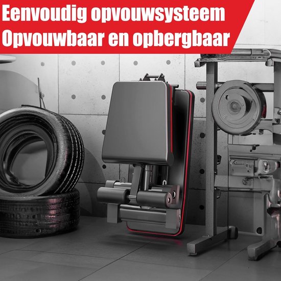 DH FitLife Banc de musculation pliable et réglable, banc incliné et banc plat pour développé couché, appareil d'entraînement du dos et des abdominaux, banc d'entraînement, banc de fitness, multifonctionnel pour le fitness et la musculation