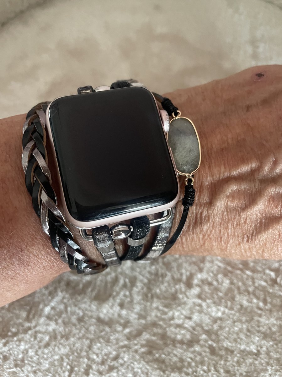 Apple Watch Bohemian Indian stijl horlogebandje 38-40-41 mm leer en kralen