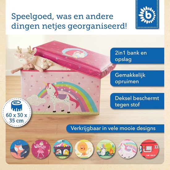 Todeco Opbergkist met 2-in-1 deksel, opbergbank, opvouwbaar, kunstleer, poef met opbergruimte