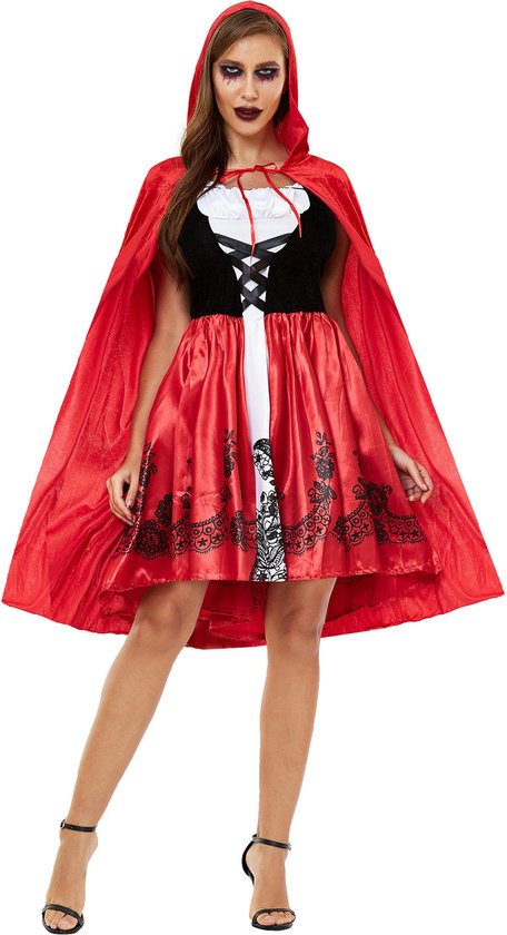Vermanto Kostuum - Roodkapje - Halloween - Cape - Kleding - Dames