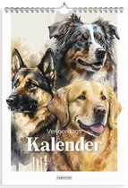 Fabrikten Verjaardagskalender - Honden - kleurrijk - A4
