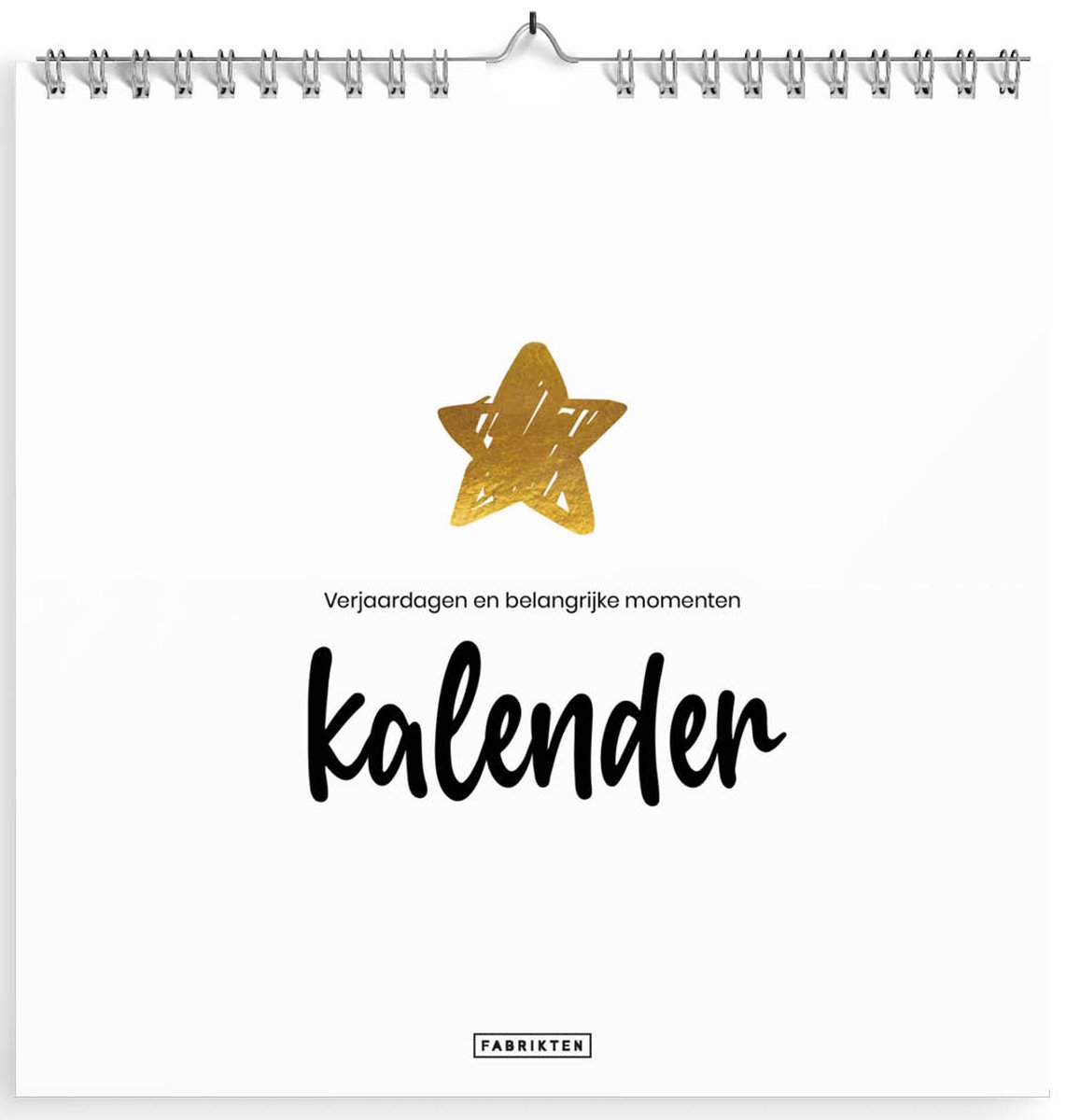 Fabrikten Verjaardagskalender Star - Sterretjes - 21x21cm - Minimalistisch