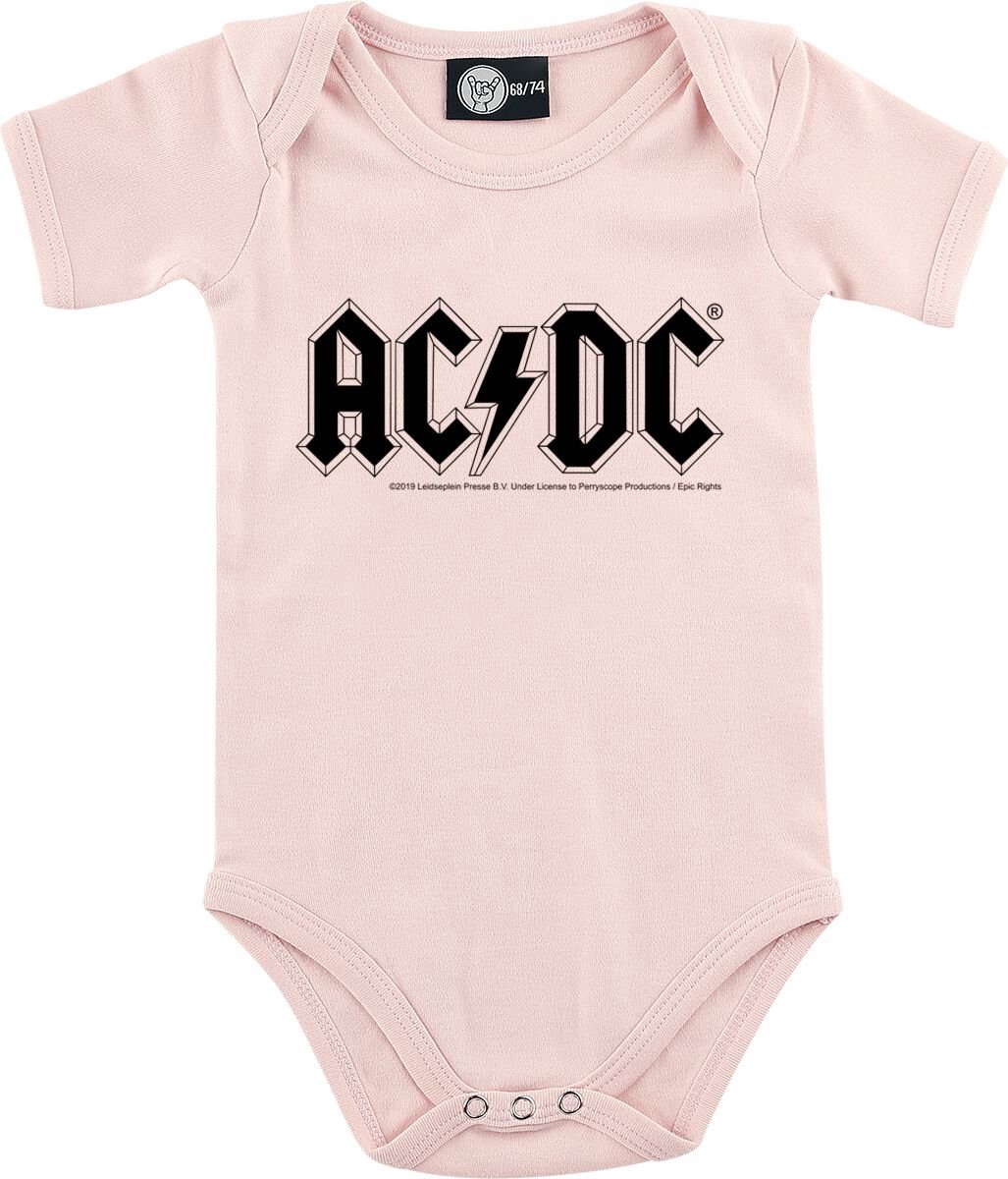AC/DC Metal-Kids - Logo Body lichtroze Katoen -