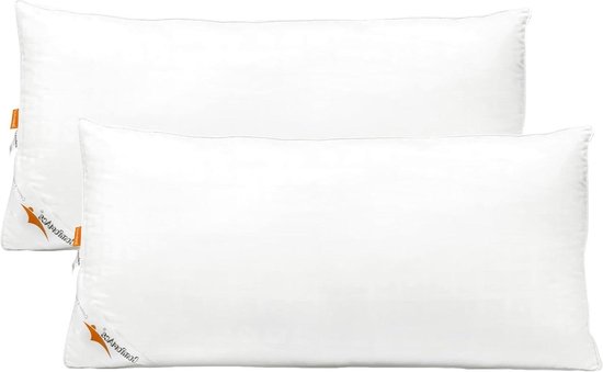 Set van 2 hoofdkussens om te slapen 100% ademend katoen premium hotelcollectie zacht bedkussen - hoofdkussens - slaapkussen 40 x 80 cm hoofdkussen