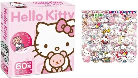 60x Autocollants Hello Kitty - Dessin animé mignon Sanrio - Ordinateur portable - Journal