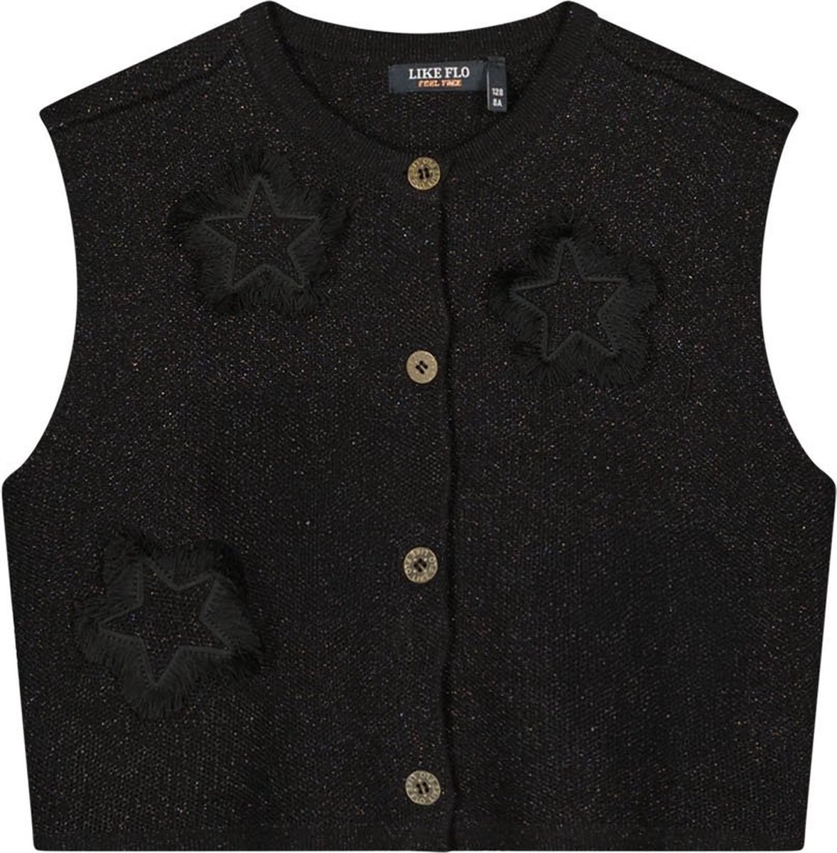 Like Flo - Gilet Diva - Black - Maat 128-140 op Prijzenvolger.com