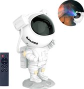 BALORS® Led Sterren Projector Astronaut - Sterren projector - Star Galaxy Projector - Sterrenhemel - Nachtlampje met afstandsbediening - USB - Wit - 15+ RGB kleuren - Sterrenprojector - Sterren projector Kind en Baby - Sterrenprojector kinderkamer