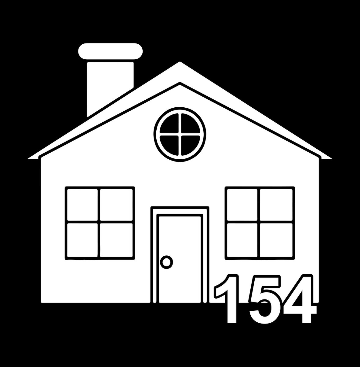 Kliko sticker huis met nummer