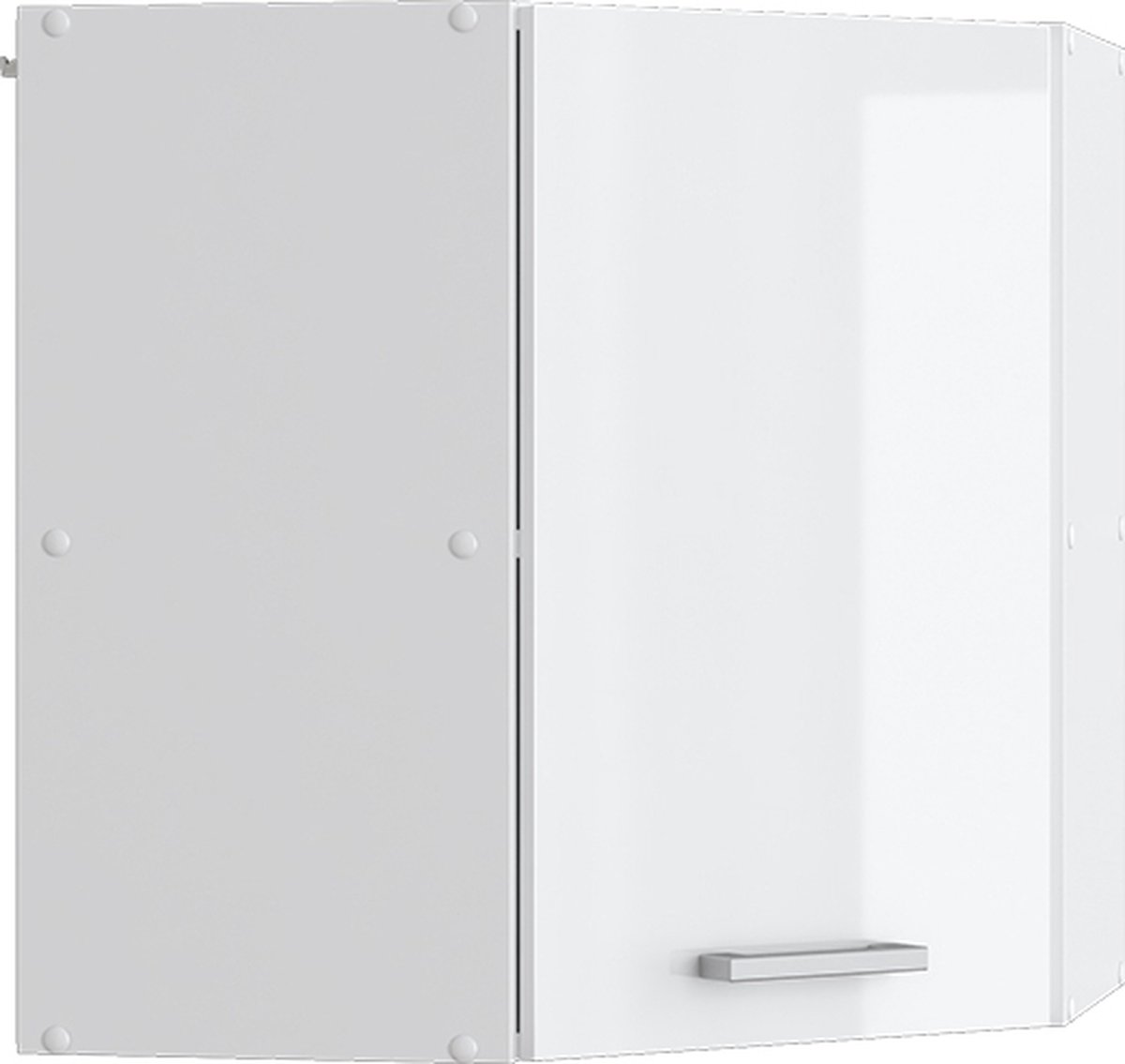 Vicco R-Line Hangkast – 57 cm Hoekbovenkast met deur Wit Hoogglans