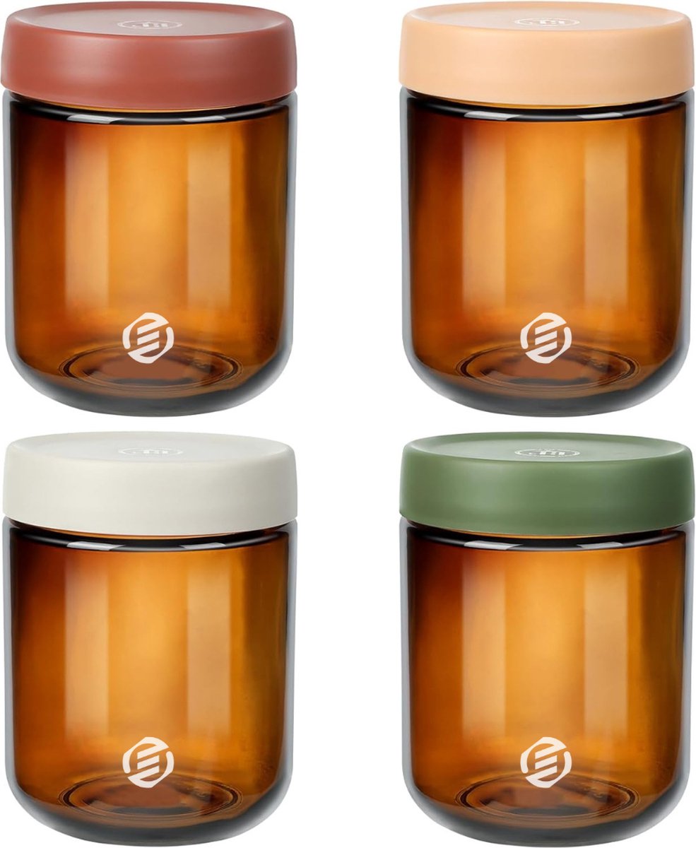 Equivera Overnight Oats Potjes - Muesli Beker - Mason Jar - Havermout - Set - Must have voor jouw ontbijt