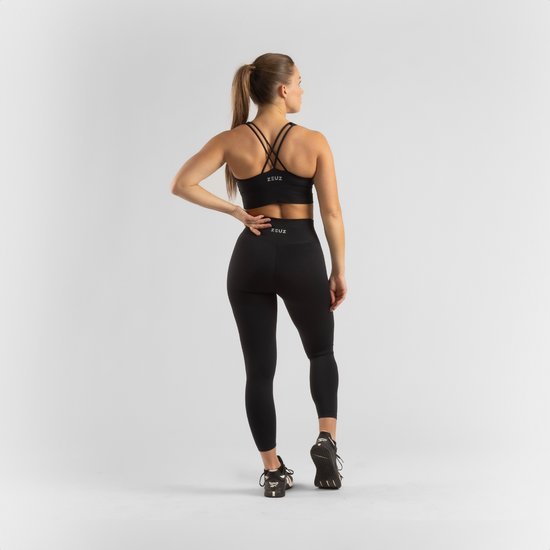 ZEUZ Sport Legging Dames High Waist - Sportkleding & Sportlegging Squat Proof voor Fitness & Crossfit - Hardloopbroek, Yoga Broek - 70% Nylon & 30% Elastaan - Zwart - Maat XXL van ZEUZ — afbeelding 4