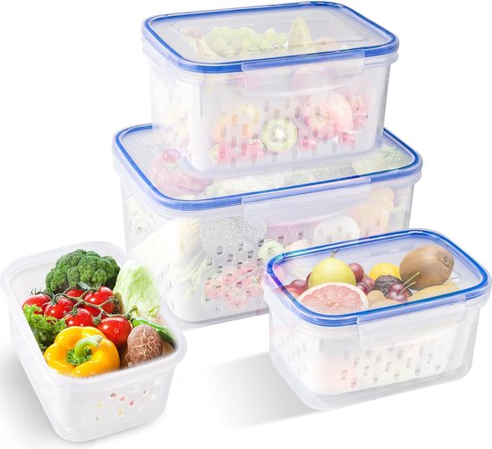Set van 3 - Stevige Opbergbox 14L met deksel - SmartStore - Voedsel Set van 3 - Stevige Opbergbox 14L met deksel - SmartStore - Voedsel