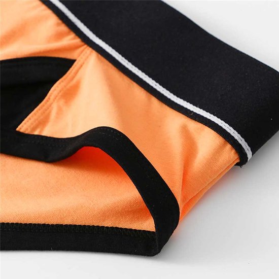 Slip homme moulant Oranje avec trou pour pénis - Sous-vêtements BDSM homme - String court - Jeu de rôle - Erotiek - Polyester de très bonne qualité épaisse