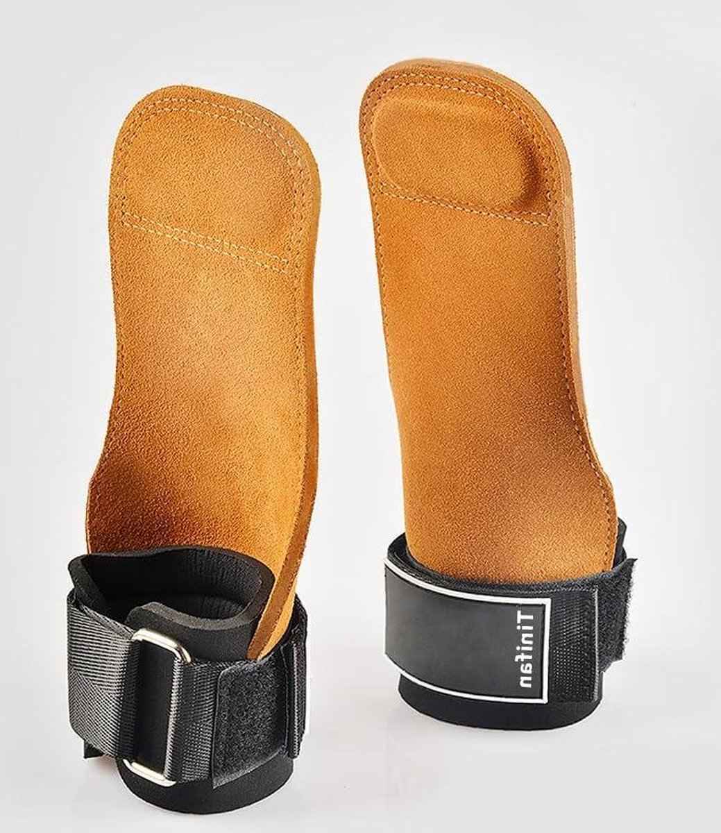 Extra sterke leren hefbanden voor zware gewichtheffen - Grips lifting straps voor deadlifts en pull-ups
