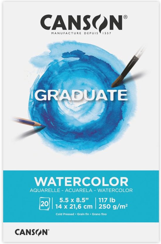 Canson Graduate Series Watercolor Pad – aquarelblok – C525008010