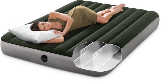 Intex Queen Dura-Beam Downy Luchtbed met ingebouwde voetpomp - 203x152x25cm van Intex — afbeelding 4