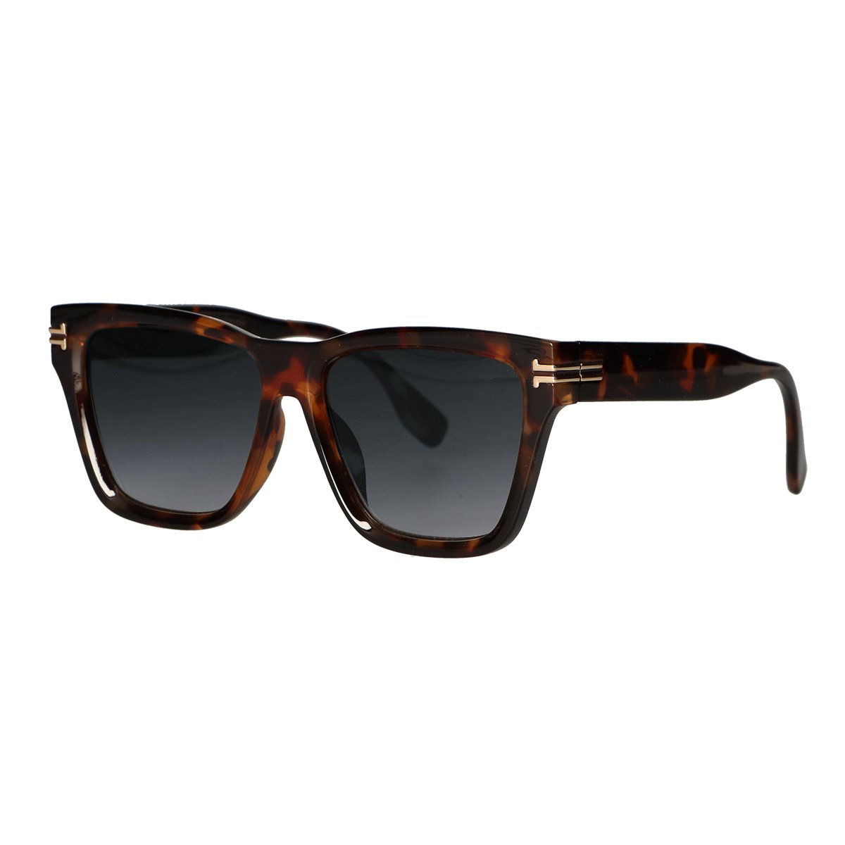 Spectrum Zonnebril Vierkant Tortoise Smoke Glas Dames