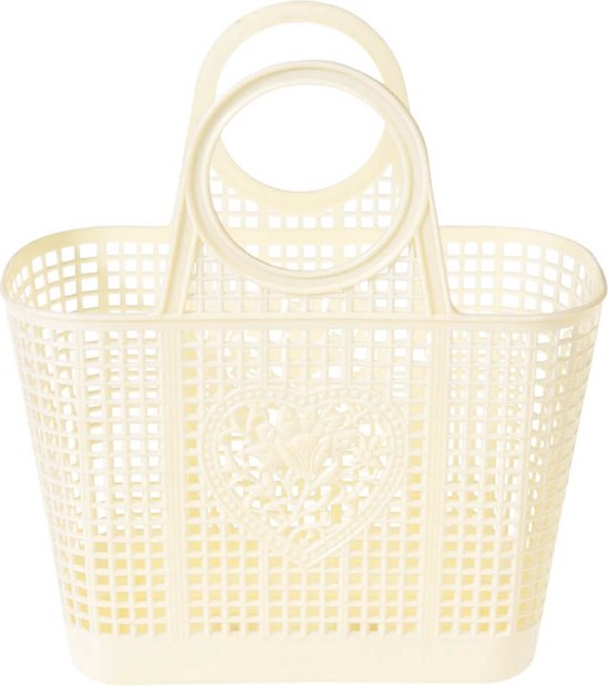 Rex London Flexibel mandje - Boodschappenmandje winkeltje - Opbergmandje - Paasmandje - Beige