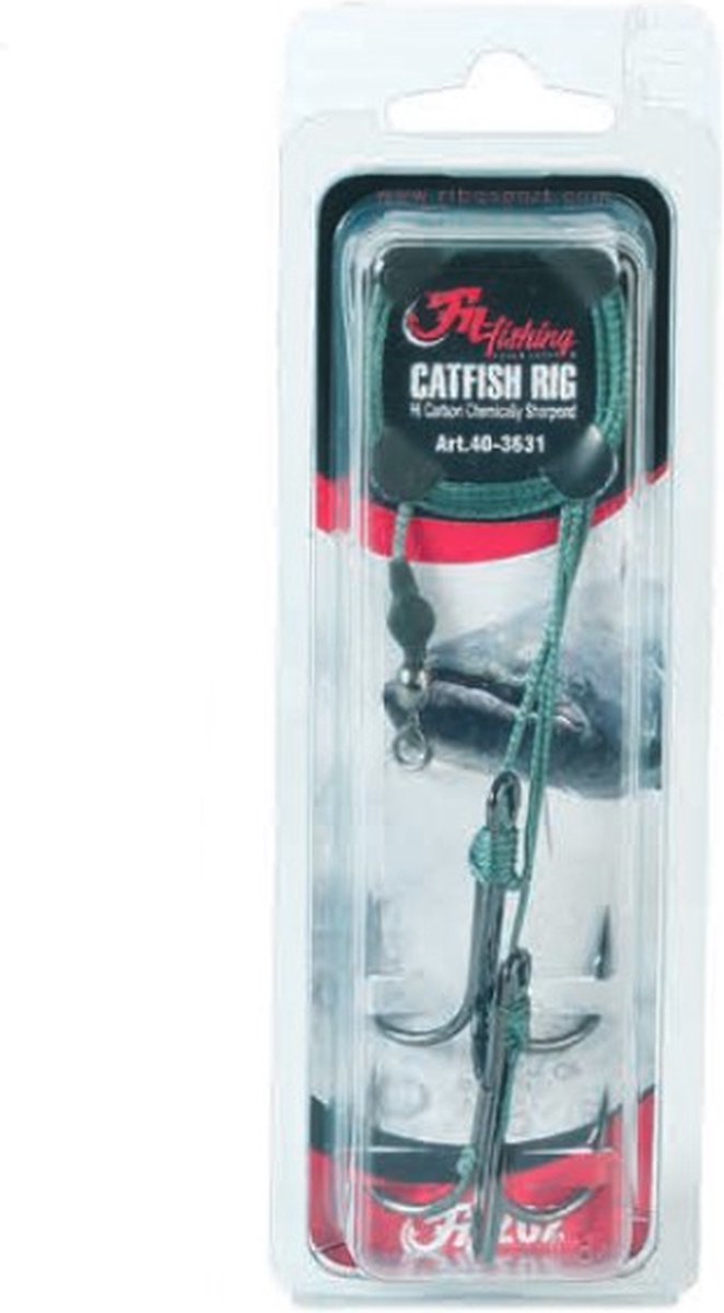 Fil Catfish Rig 202 - Meerval Onderlijn - met Dubbele Dreghaken